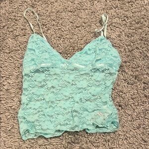 Edikted Lace Camisole - Aqua